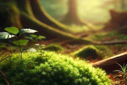 Moss growing tightly on a forest rock, showcasing nature’s tiny architectural wonders.